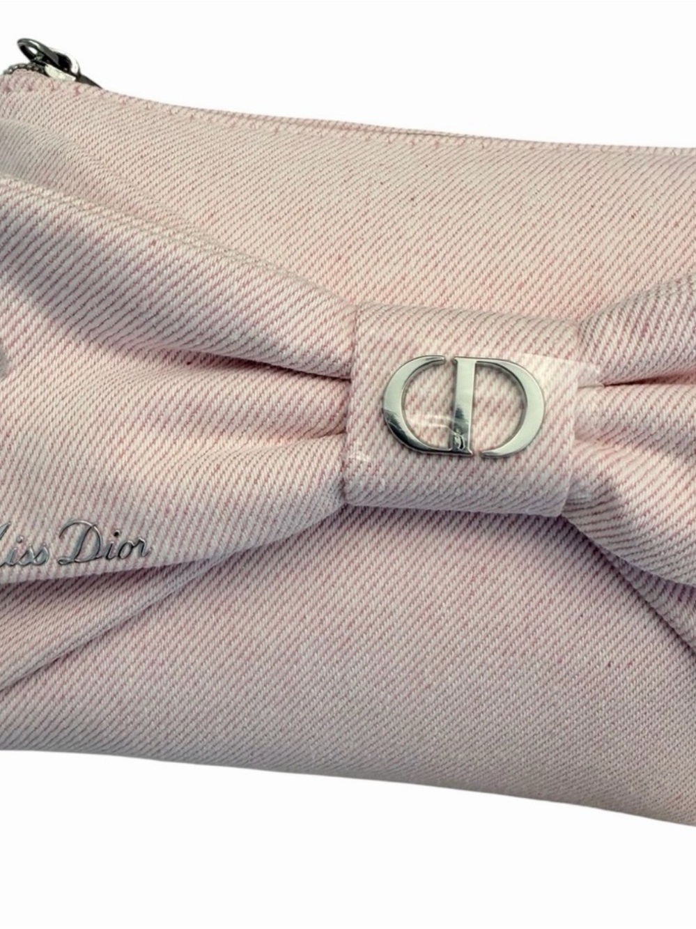 Dior Pink Bow Cosmetic Pouch bundle